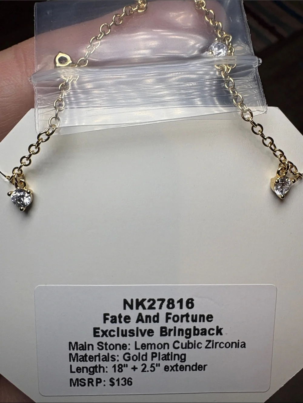 Bomb Party - OG Necklace - Exclusive Bringback - Lemon CZ - Gold